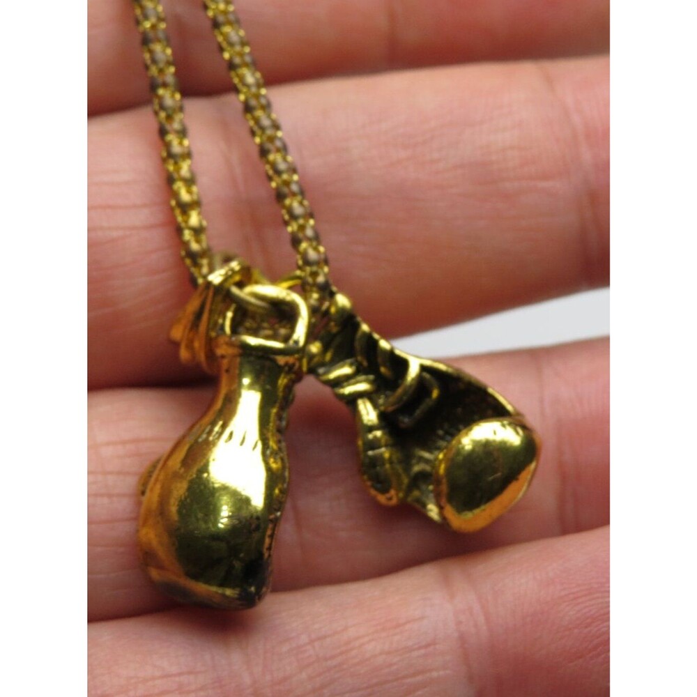 14k Boxing Gloves Necklace